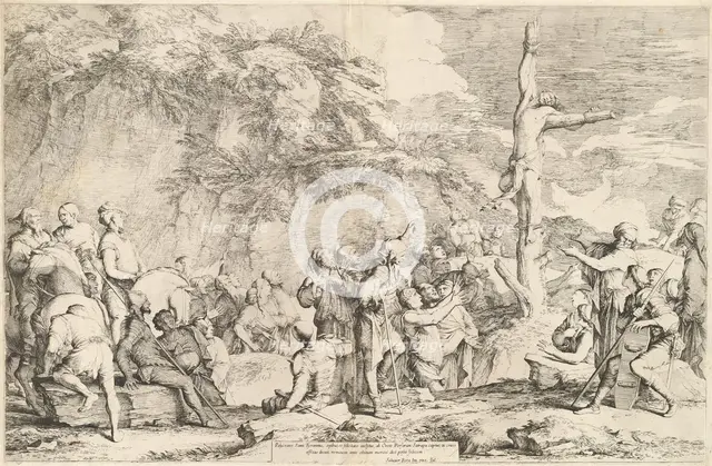 The Crucifixion of Polycrates, c. 1662. Creator: Salvator Rosa.