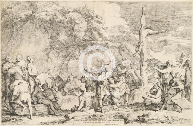 The Crucifixion of Polycrates, c. 1662. Creator: Salvator Rosa.