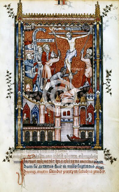 The Crucifixion of St Denis, 1317. Artist: Unknown