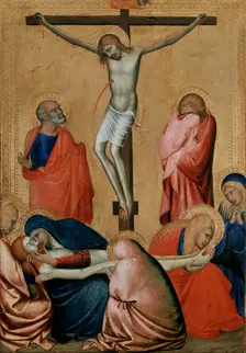 The Crucifixion and Lamentation, 14th century. Artist: Barna da Siena