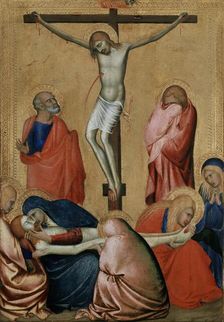 The Crucifixion and Lamentation, 14th century. Artist: Barna da Siena