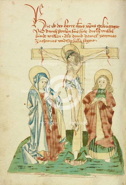 The Crucifixion; Barlaam und Josaphat, 1469. Creators: Hans Schilling, Diebolt Lauber.