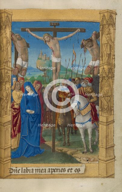 The Crucifixion; Book of Hours, 1478. Creator: Master of Guillaume Lambert.
