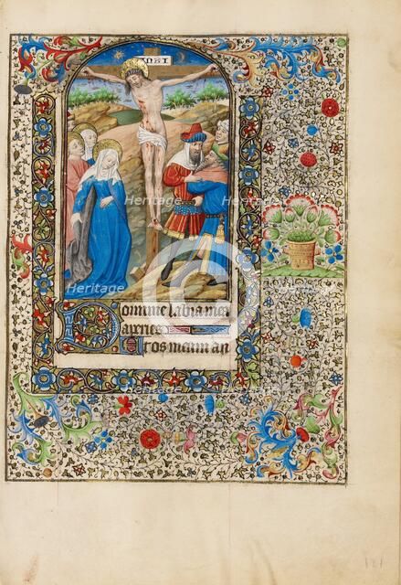 The Crucifixion; Book of Hours, about 1440-1450. Creator: Workshop of the Bedford Master.