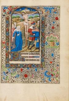 The Crucifixion; Book of Hours, about 1440-1450. Creator: Workshop of the Bedford Master