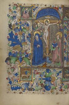 The Crucifixion; Book of Hours, about 1450-1455. Creator: Master of Guillebert de Mets