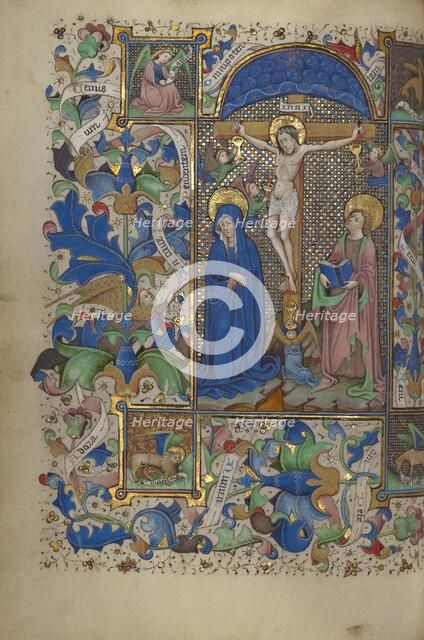 The Crucifixion; Book of Hours, about 1450-1455. Creator: Master of Guillebert de Mets.