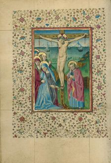 The Crucifixion; Book of Hours, about 1460. Creator: Unknown
