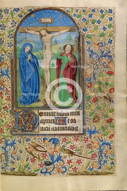 The Crucifixion; Book of Hours, about 1466-1470. Creator: Master of Jacques of Luxembourg.