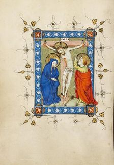 The Crucifixion; Book of Hours, about 1405-1410. Creator: Masters of Dirc van Delf