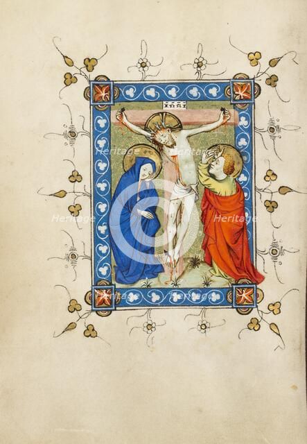 The Crucifixion; Book of Hours, about 1405-1410. Creator: Masters of Dirc van Delf.