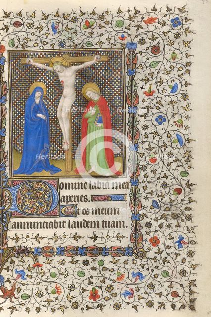 The Crucifixion; Book of Hours, about 1415-1420. Creators: Boucicaut Master, Workshop of the Boucicaut Master.