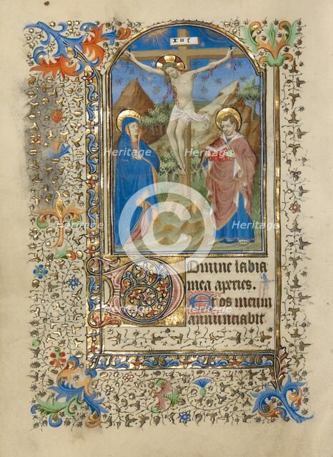 The Crucifixion; Book of Hours, about 1420-1430. Creator: Master of the Harvard Hannibal.