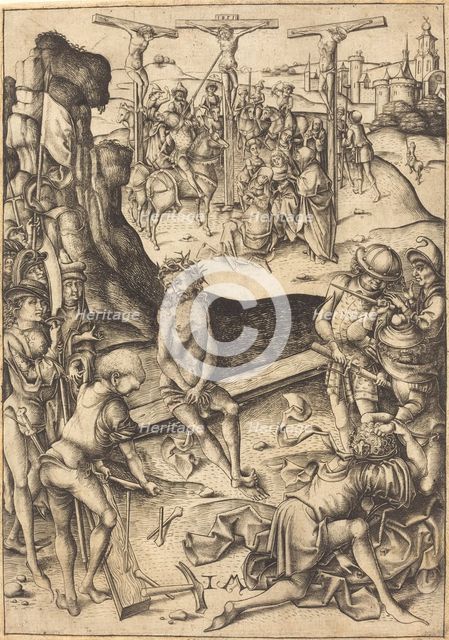 The Crucifixion, c. 1480. Creator: Israhel van Meckenem.