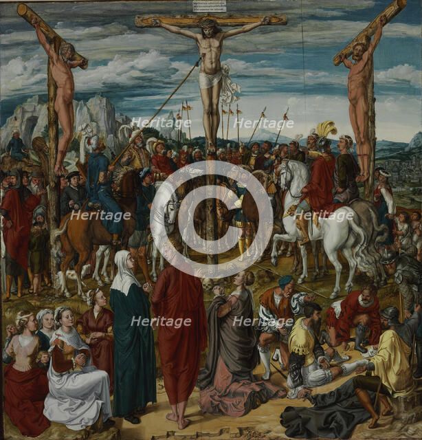 The Crucifixion, c.1540. Creator: Woensam, Anton (of Worms) (1492/1500-1541).
