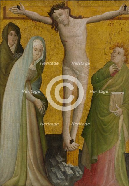 The Crucifixion, ca. 1400. Creator: Master of the Berswordt Altar.