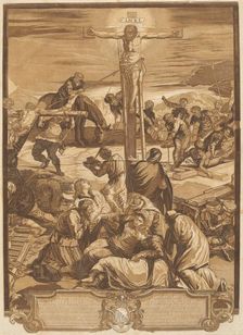 The Crucifixion [Center Panel], 1741. Creator: John Baptist Jackson