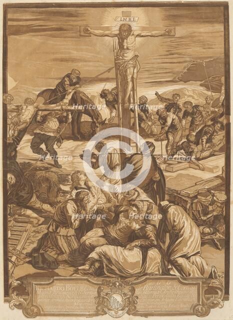 The Crucifixion [Center Panel], 1741. Creator: John Baptist Jackson.