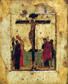 The Crucifixion, end of 14th century. Creator: Byzantine icon
