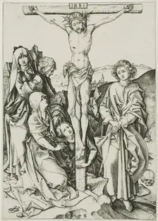 The Crucifixion, from The Passion, c. 1475. Creator: Martin Schongauer