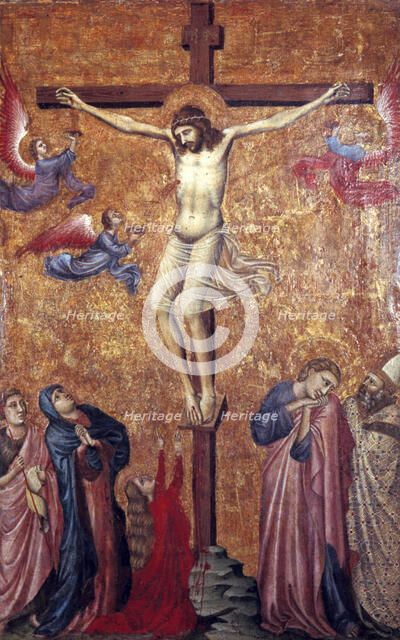 The Crucifixion, (part of a diptych), early 14th century. Artist: Pacino di Bonaguida