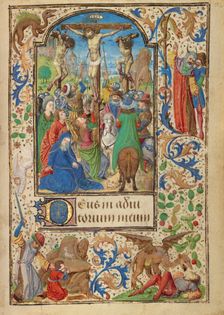 The Crucifixion; Prayer Book of Charles the Bold, about 1471. Creator: Lieven van Lathem