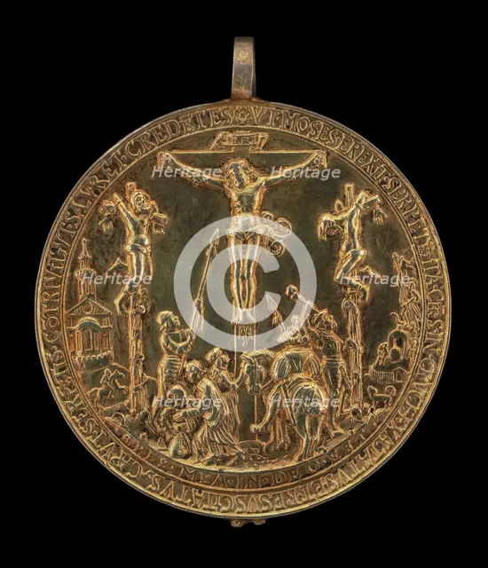 The Crucifixion [reverse], 1536. Creator: Reinhart, Hans.