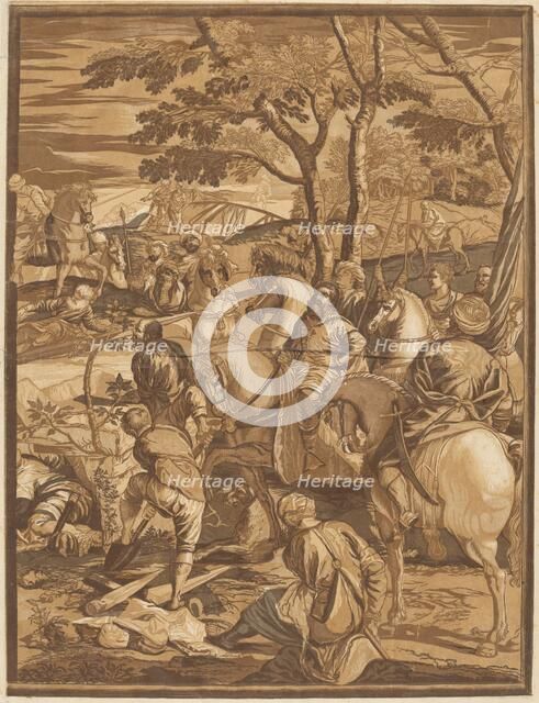 The Crucifixion (Right Panel), 1741. Creator: John Baptist Jackson.