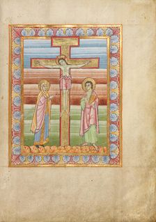 The Crucifixion; Sacramentary, about 1025-1050. Creator: Unknown