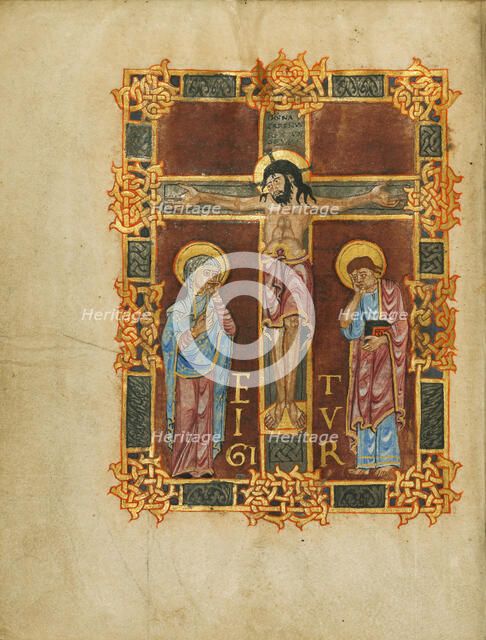The Crucifixion; Sacramentary, first quarter of 11th century. Creator: Unknown.