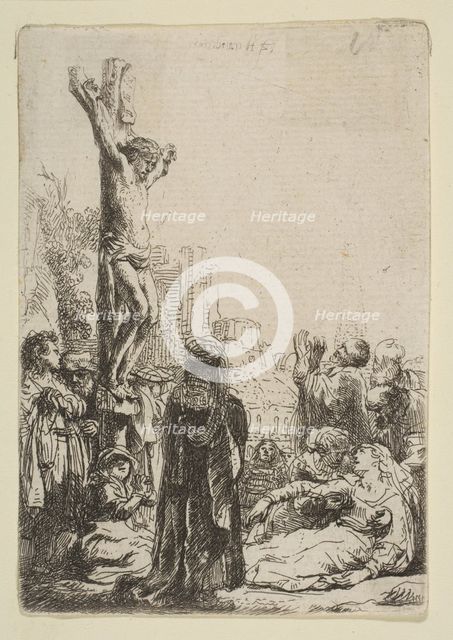 The Crucifixion: Small Plate, ca. 1635. Creator: Rembrandt Harmensz van Rijn.
