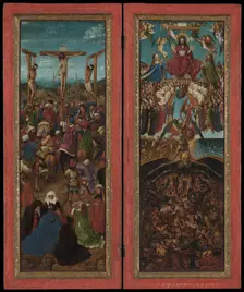 The Crucifixion; The Last Judgment, ca. 1440-41. Creator: Jan van Eyck
