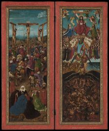 The Crucifixion; The Last Judgment, ca. 1440-41. Creator: Jan van Eyck