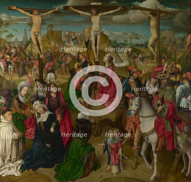 The Crucifixion (Triptych: Scenes from the Passion of Christ, central Panel), c. 1510. Artist: Master of Delft (active Early 16th cen.)