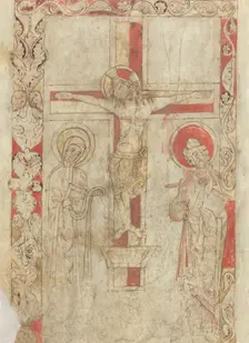 The Crucifixion [verso], early 12th century. Creator: Unknown