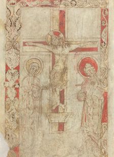 The Crucifixion [verso], early 12th century. Creator: Unknown