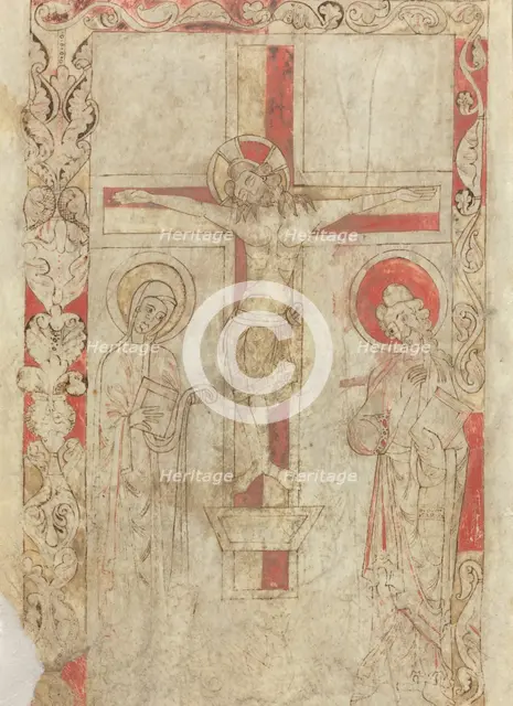The Crucifixion [verso], early 12th century. Creator: Unknown.
