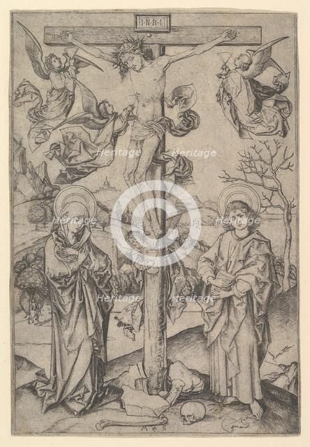 The Crucifixion with Four Angels, ca. 1435-1491. Creator: Martin Schongauer.