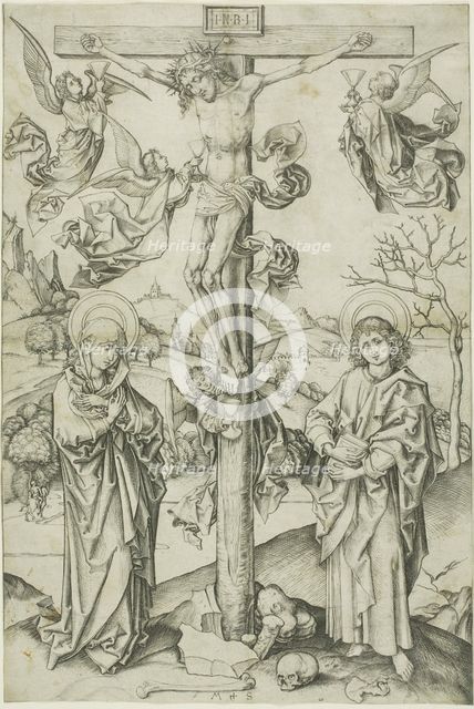 The Crucifixion with Four Angels, n.d. Creator: Martin Schongauer.
