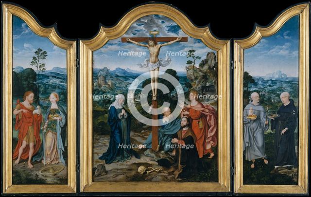 The Crucifixion with Saints and a Donor, ca. 1520. Creator: Joos van Cleve.