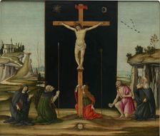 The Crucifixion with Saints, c. 1490. Creator: Botticelli, Sandro, (Workshop)