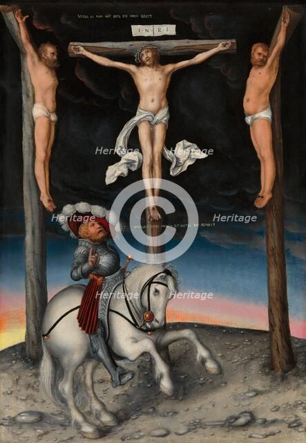 The Crucifixion with the Converted Centurion, 1536. Creator: Lucas Cranach the Elder.