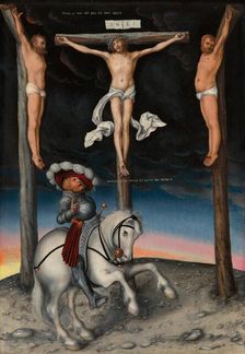 The Crucifixion with the Converted Centurion, 1536. Creator: Lucas Cranach the Elder