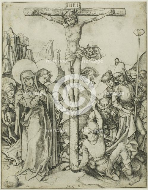 The Crucifixion with the Holy Women, St. John and Roman Soldiers, n.d. Creator: Martin Schongauer.