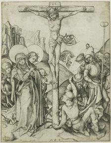 The Crucifixion with the Holy Women, St. John and Roman Soldiers, n.d. Creator: Martin Schongauer
