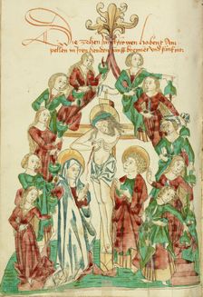 The Crucifixion with the Seven Wise and Seven Foolish Virgins, 1469. Creator: Unknown