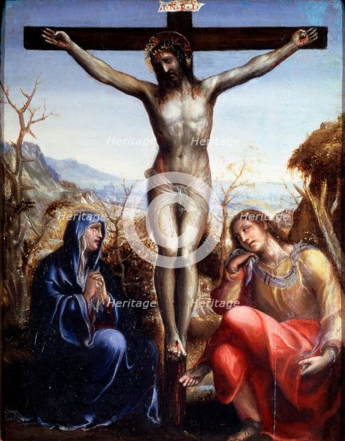 'The Crucifixion with the Virgin and John the Baptist', c1540.  Artist: Sodoma