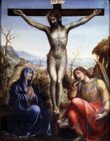 The Crucifixion with the Virgin and John the Baptist c1540. Artist: Sodoma