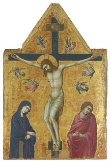 The Crucifixion with the Virgin, Saint John and Angels, 1330. Creator: Ugolino da Siena