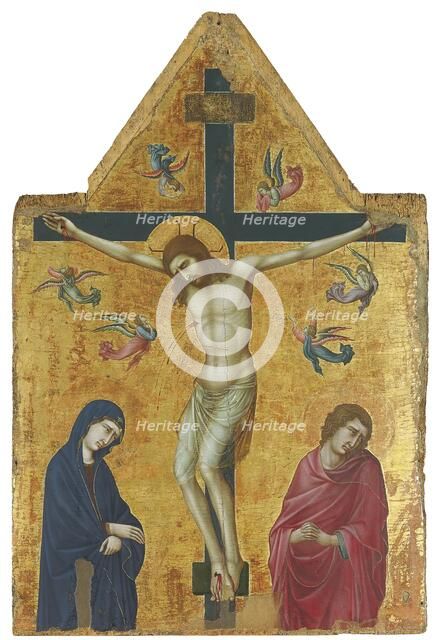 The Crucifixion with the Virgin, Saint John and Angels, 1330. Creator: Ugolino da Siena.